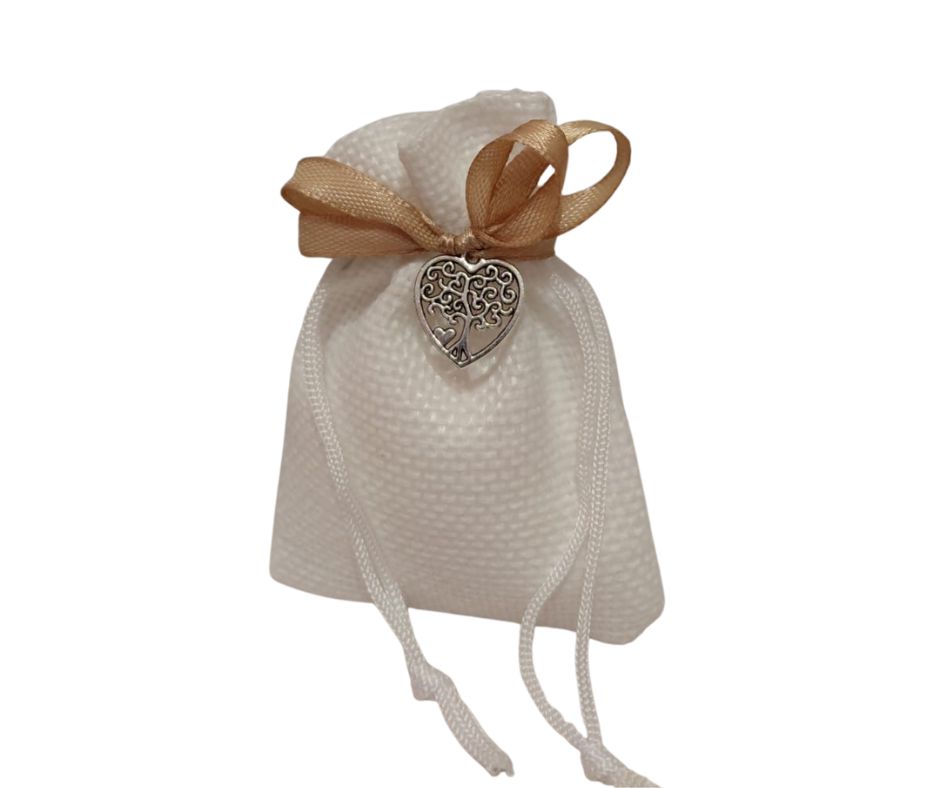 Bomboniere Solidali – Sacchetto con ciondolo cuore Albero della Vita